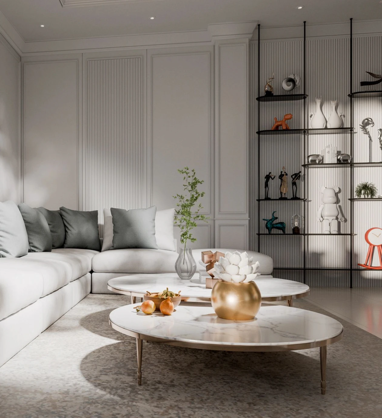 Modern living room with elegant decor